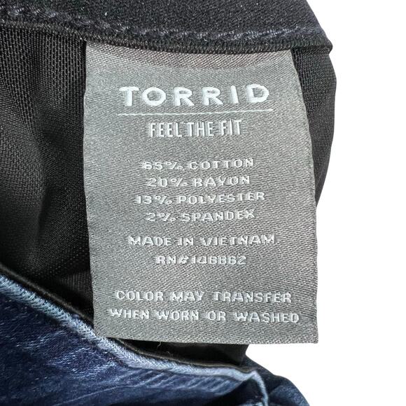 Torrid Bombshell Skinny Jeans 20W Super Soft Mesh Tummy Control Elastic Waist - Picture 9 of 10